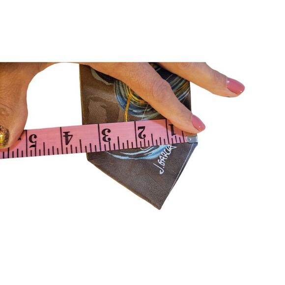 J Garcia 'Smoke Signal' Neck Tie Mens Brown Blue Abstract Collectors Edition Art - Picture 12 of 13